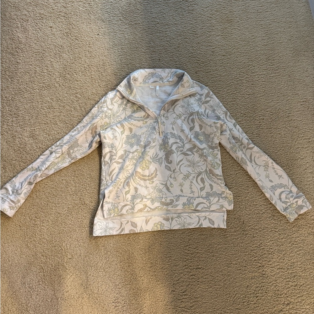 Travis Mathew Cream and Gray Pullover